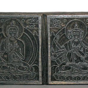 Printing block for Shakyamuni and Avalokiteshvara