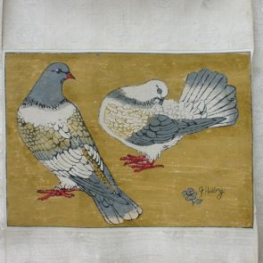 Pair of pigeons (Vietnamese: Đôi bồ câu)