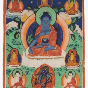 A nyolc Gyógyító buddhát ábrázoló cakli