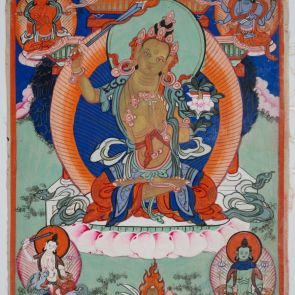 Mandzsusrí dhjánibódhiszattva, a "Szépséges" meditációs bódhiszattva