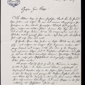 Henrik Jurány's letter ot ferenc Hopp from Budapest