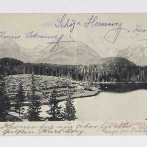 Mrs László Skettner's postcard to Ferenc Hopp from Csorbató (Štrbské pleso)