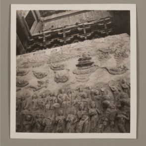 Bodhisattvas and heavenly landscapes with an octagonal pavilion, Zhengding