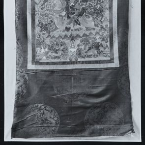 Mongolian collection, painting on textiles, scroll painting, thangka (inv. no. 75.2) photo documentation of the restoration material_1