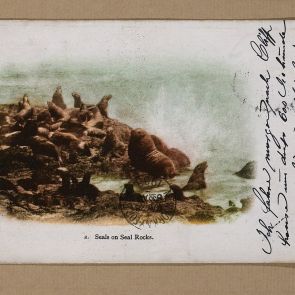 Ferenc Hopp's postcard to Aladár Félix from San Francisco