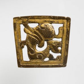 Plaque decorated with a twisting winged panther
