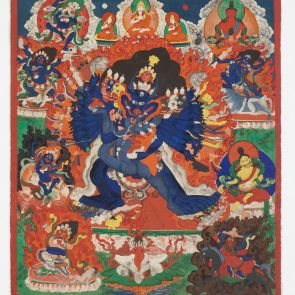 Vadzsrabhairava dharmapála, a "Gyémántjogarral félelmet keltő" tanvédő isten