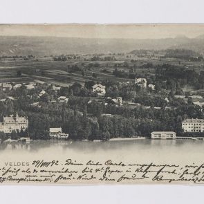 Greeting card of a certain Ranzenberger to Ferenc Hopp from Bled to Csorbató (Štrbské Pleso)