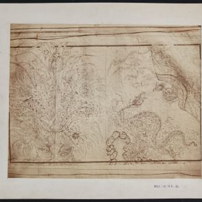 Two, probably colored pen drawings on an album page from the Topkapi Palace Museum (Topkapı Sarayı) Library, 15th and 16th centuries