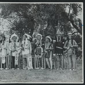 Group photo of ten Indians