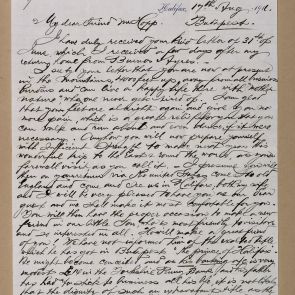 R. de Schleuss-Mühlheimer's letter to Ferenc Hopp from Halifax