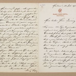 Ferenc Hopp's letter to Henrik Jurány from Montreal