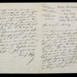 Ferenc Hopp's letter to Henrik Jurány from Santa Cruz