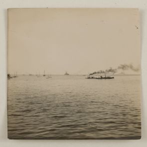 Ships in front of the port of Yokohama