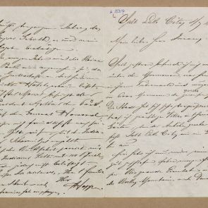 Ferenc Hopp's letter to Henrik Jurány from Salt Lake City