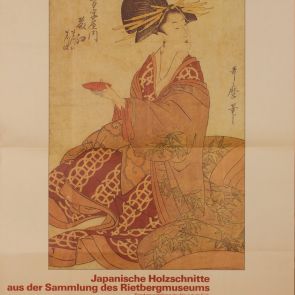 A zürichi Rietberg Museum Japán fametszetek című kiállításának plakátja