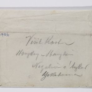 Envelope with Ferenc Hopp's handwriting