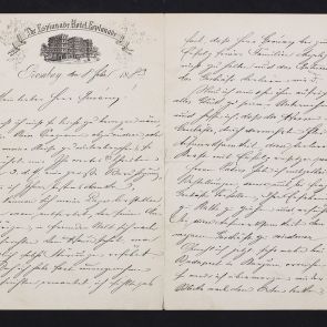 Ferenc Hopp's letter to Henrik Jurány from Bombay (Mumbai)