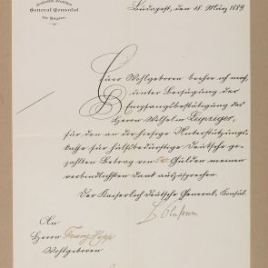 Letter of the German consulate to Ferenc Hopp