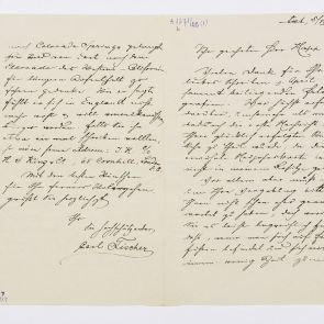 Karl Fischer's letter to Ferenc Hopp from Asch