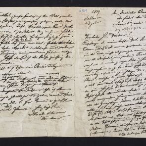 Ferenc Hopp's incomplete letter to "Verehrter Herr Doktor" during his journey between Djibouti and Ceylon