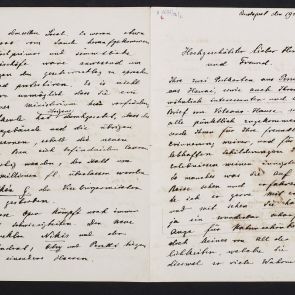 Lajos Lóczy's letter to Ferenc Hopp from Budapest