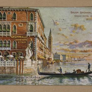 Ferenc Hopp's postcard to Aladár Félix from Venice