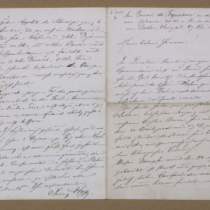 Ferenc Hopp's letter sent to Calderoni and Co. from the Atlantic Ocean, near Dakar