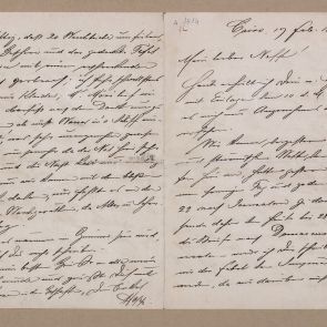 Ferenc Hopp's letter to his nephew Ferenc Lux from Cairo