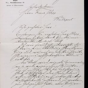 G. Teifalik's letter to Frenc Hopp from Vienna
