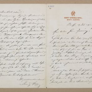 Ferenc Hopp's letter to Henrik Jurány from Banff