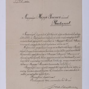 Letter of acknowledgement of the Hungarian National Museum to Ferenc Hopp
