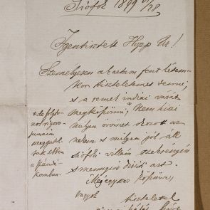 Letter of a certain Tanhoffer to Ferenc Hopp from Siófok