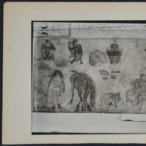 Album page from the Topkapi Palace Museum (Topkapı Sarayı) Library. Nomadic warriors camping, 15th century