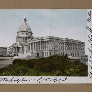 Ferenc Hopp's postcard to Henrik Jurány from Washington