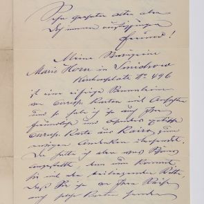 Emil Reichart levele Hopp Ferencnek Budapestről