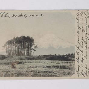 Ferenc Hopp's postcard to Gyula Petrich from Kobe