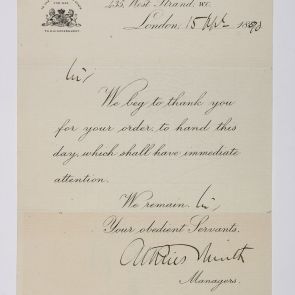Order confirmation form of East India & China Tea Company
