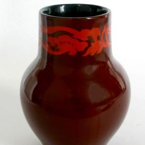 Vase with a band of flowers