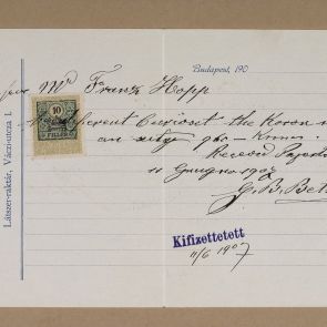 Paid invoice to G. B. Bettanin on Calderoni and Co. letterhead
