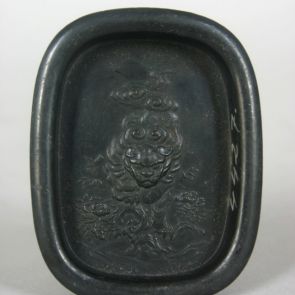 Sliding door pull (fusuma-hikite) with karashishi (Fo-lion) motif