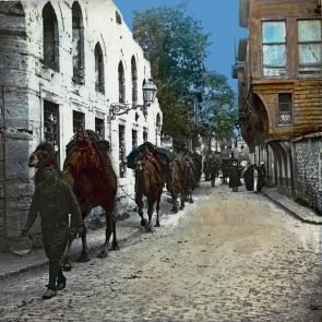 Camel caravan in Constantinople