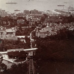 View from the Peak train to Kowloon opposite