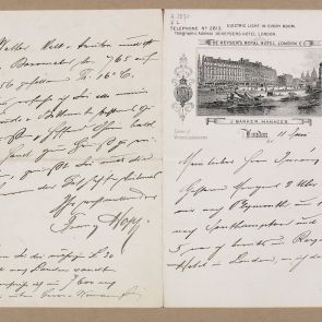 Ferenc Hopp's letter to Henrik Jurány from London