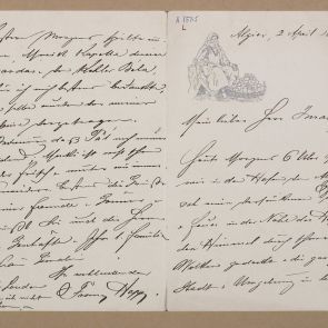 Ferenc Hopp's letter to Henrik Jurány from Algiers