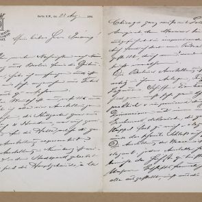 Ferenc Hopp's letter to Henrik Jurány from Berlin