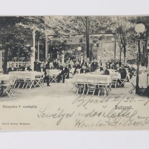 Greeting card of K. Gilberte to Ferenc Hopp from Budapest to Lake Csorba (Štrbské Pleso)