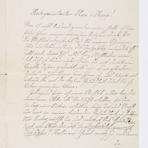 Letter of the widow Isabella Hekkel to Ferenc Hopp from Felsőkorompa (Horná Krupá)