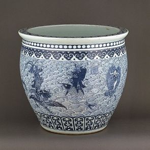 Fish bowl with mythological figures