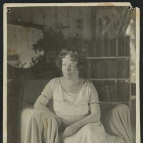 Madame Sher-Gil in the armchair